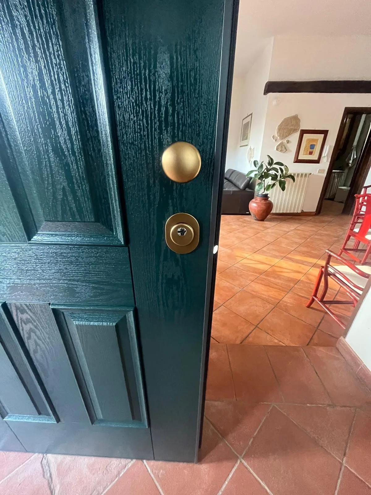 Blindata verde, vista interna