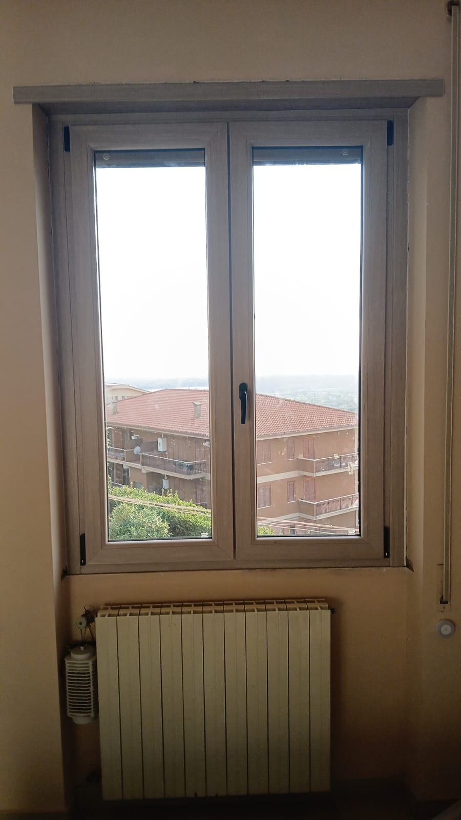 Finestra a due ante sui tetti