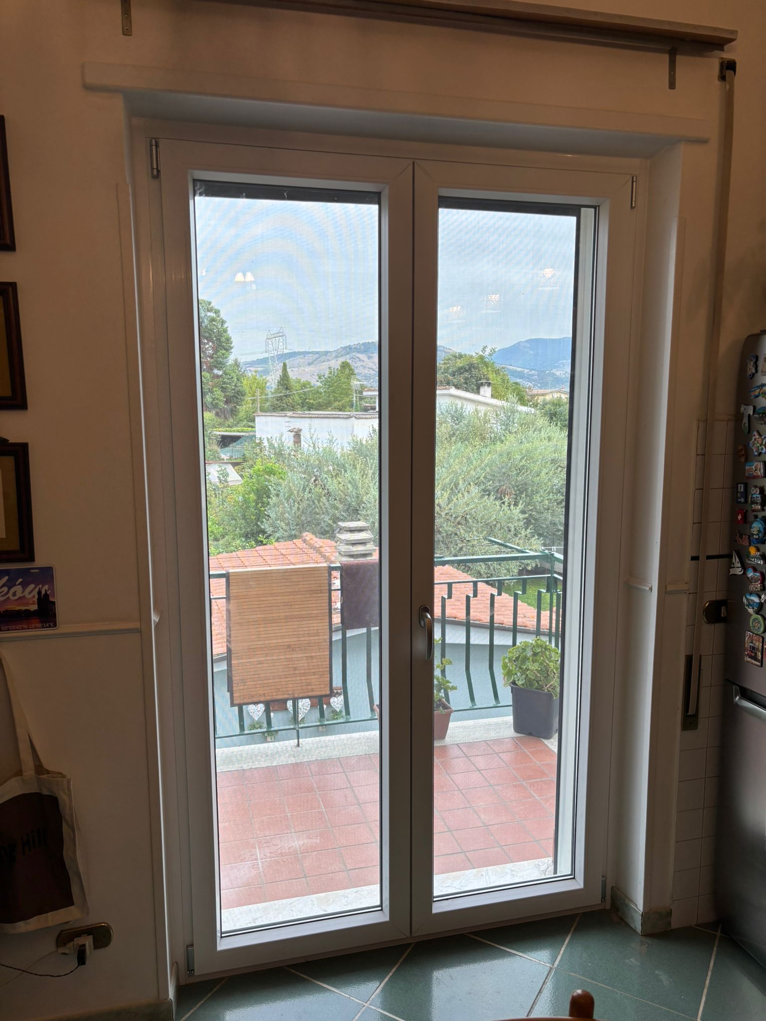 Portafinestra sul terrazzo